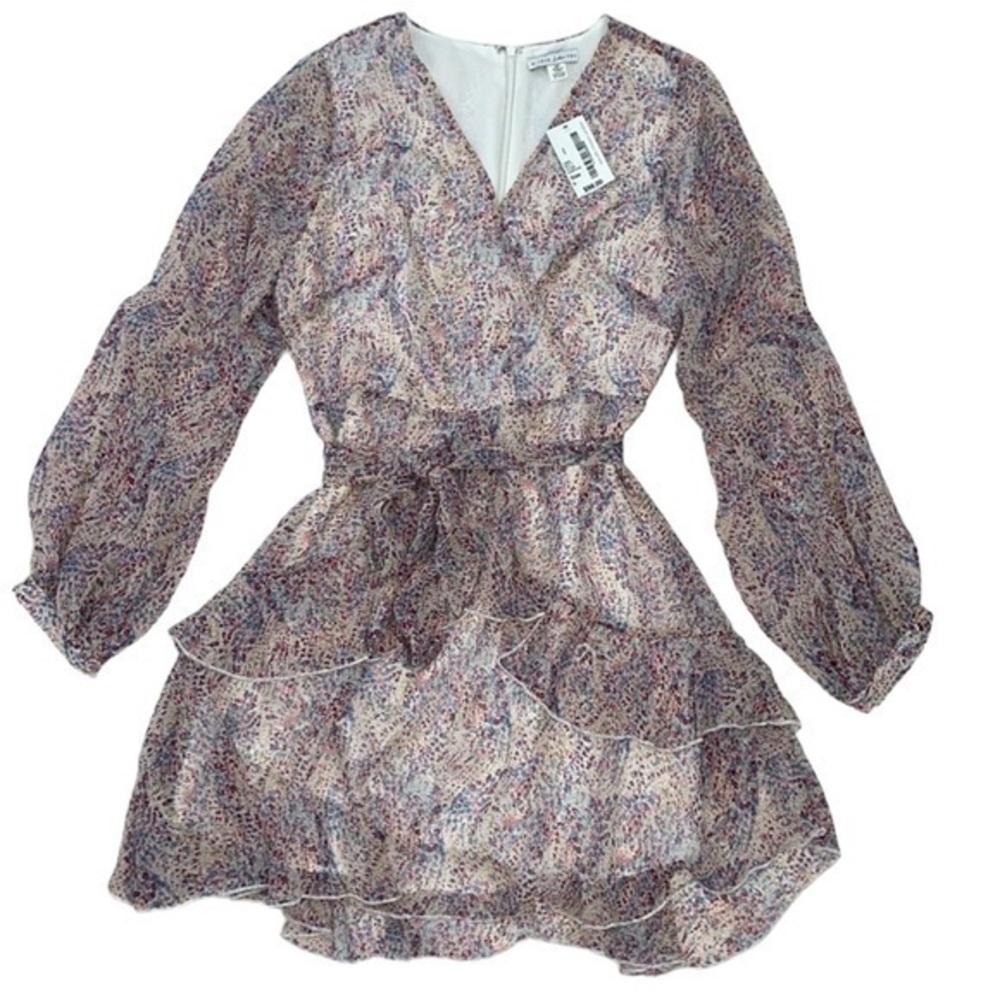 A Love Like You South Moon Under Floral Ruffle Waist Tie Long Sleeve Dress